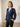 Blouse satinée à l’éclat subtil – Marine