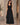 Mouwloze maxi-jurk met metalen detail – Zwart
