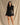 Chique blouse met bloemenkant – Zwart