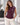 Mouwloze top met decoratieve bloemen - Pruim