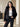 Damesjas met bontlook - Zwart