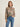 Vloeiende damesblouse met lange mouwen - Zeegroen