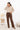 High-waisted wide-leg jeans met uitlopende snit en opgestikte zakken - Choco