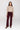 Rechte broek met hoge taille - Bordeaux