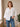 Wijdvallende damesblouse met 3/4-mouwen en sierknopen - Wit