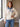 Gebreide polo met jeanskraag – Wit