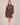 Damesblouse met print, gedrapeerde taille en ruches - Choco